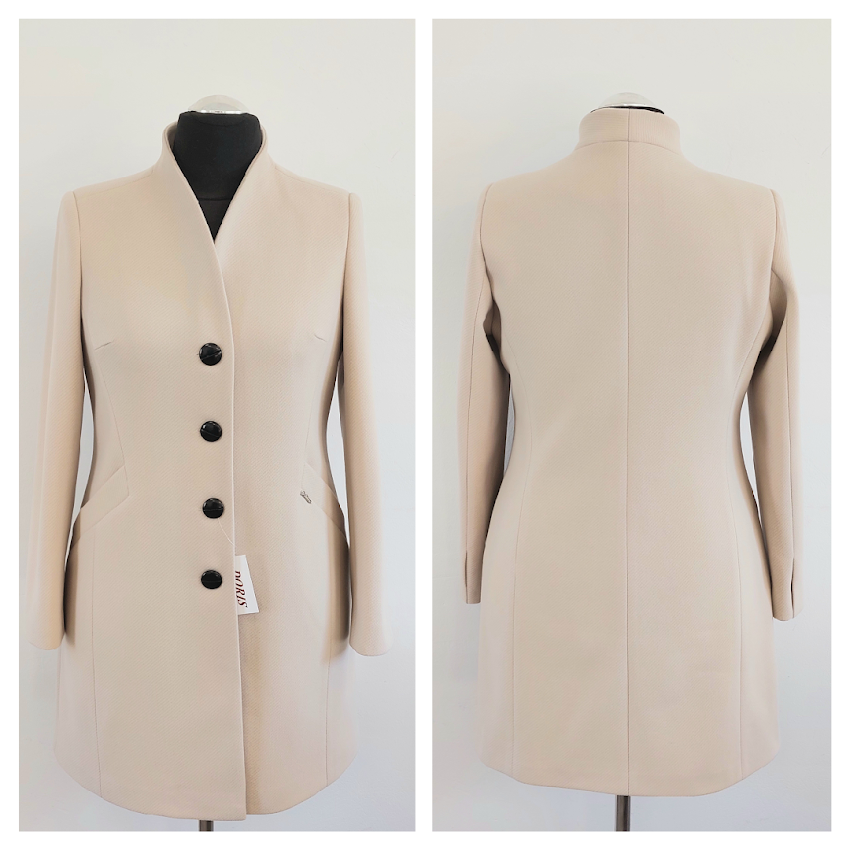 Płaszcz damski MAJA -jasny beż PŁASZCZ DAMSKI